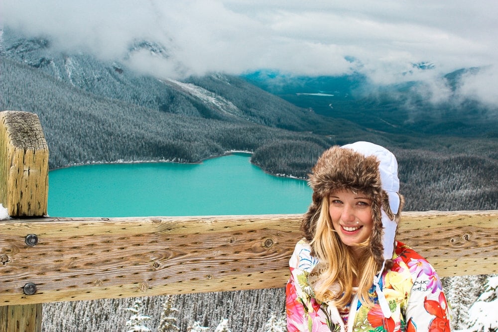 Národní Park Banff: Jezero Peyto. Toto byla má první návštěva Skalistých hor. 