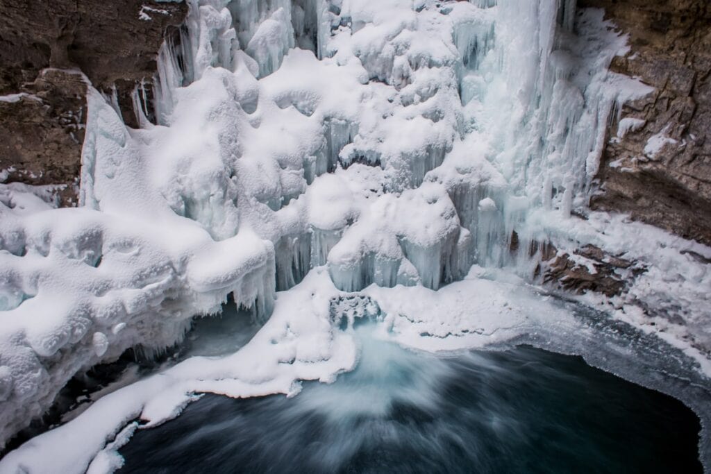Johnson Canyon v zimě