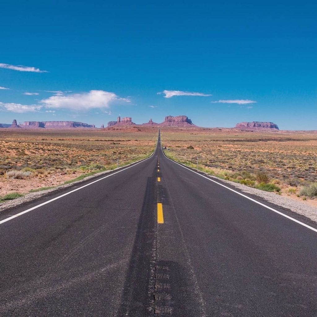 Pohled na Monument Valley v Utahu