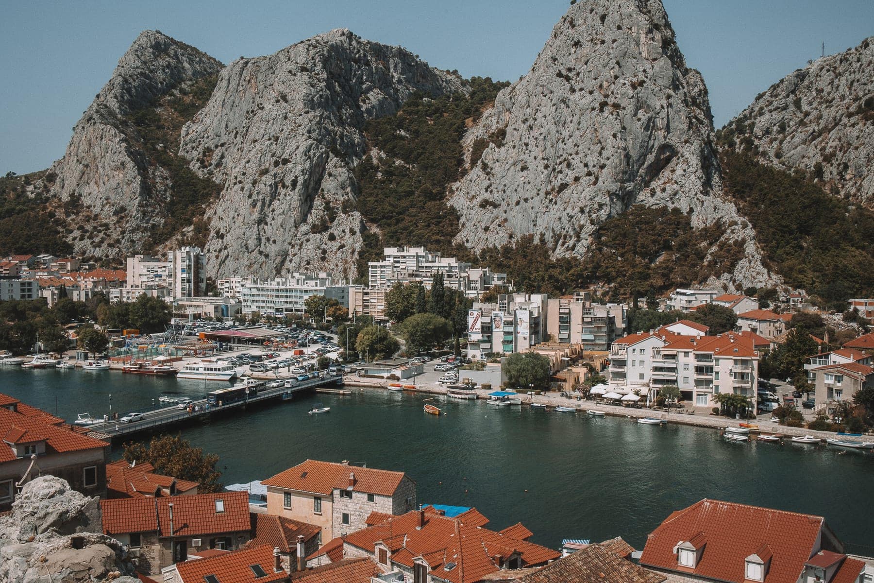 Omiš in Croazia nella Dalmazia