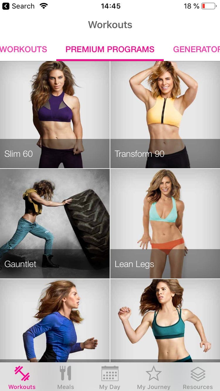 5 nejlepších aplikací na cvičení: Doma i na cestách 2 Programy v aplikaci od Jillian Michaels