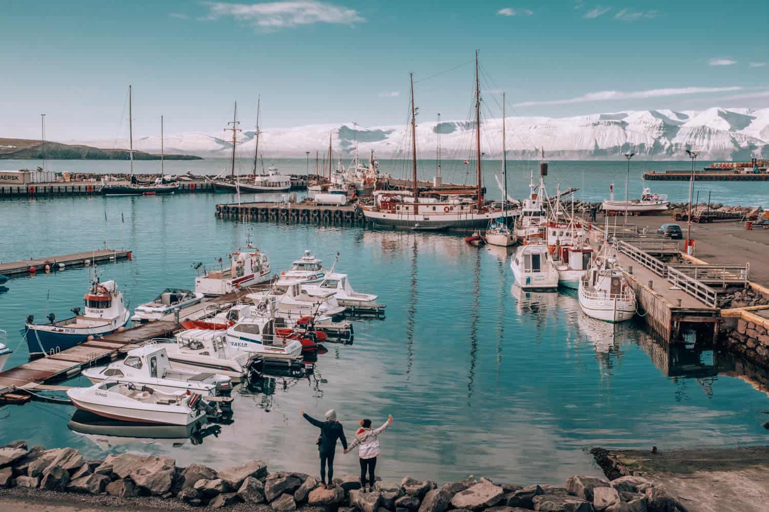 The beautiful harbour town of Húsavík