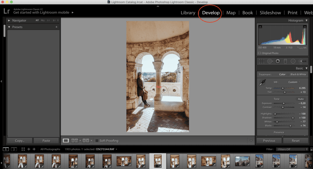 Jak upravovat fotky v Lightroomu a používat presety 2 presety v Lightroomu