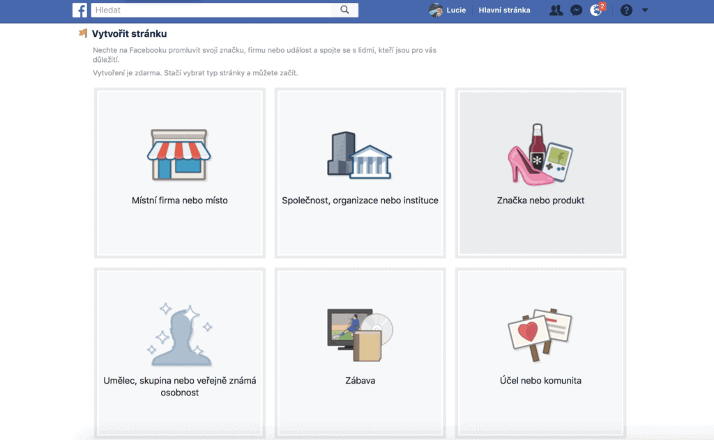 5 kroků, jak založit a nastavit úspěšnou stránku na Facebooku 2 Facebook