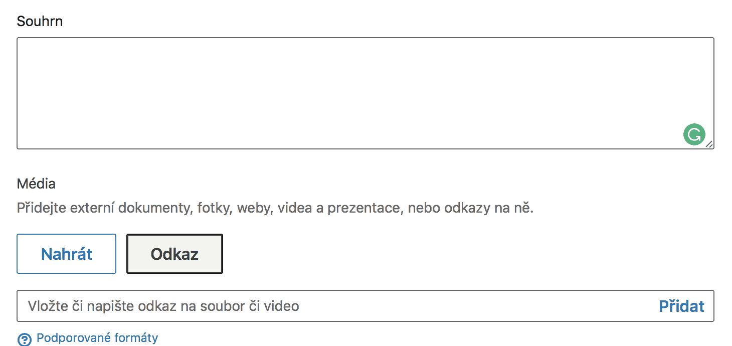 Přidání média na LinkedIn