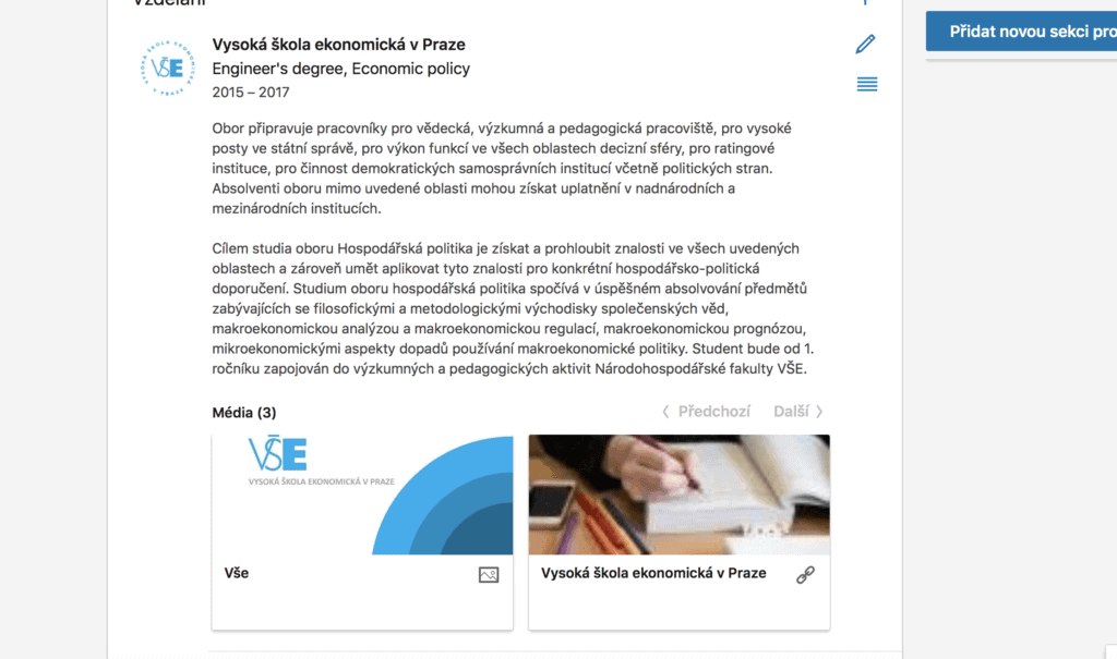 Uvedení popisu školy