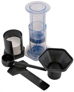 Vybavení na kempování a pod stan 8 aeropress kávovar na cesty