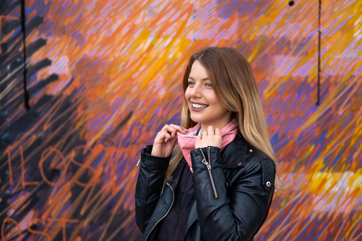 Antivirový šátek nanoSPACE v růžové barvě