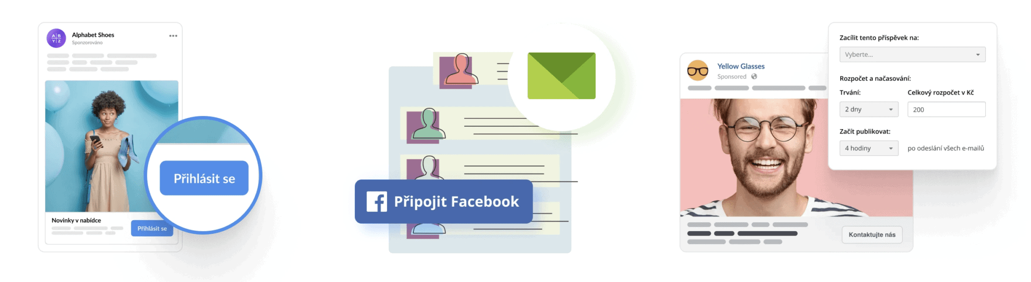 ecomail propojeni facebook