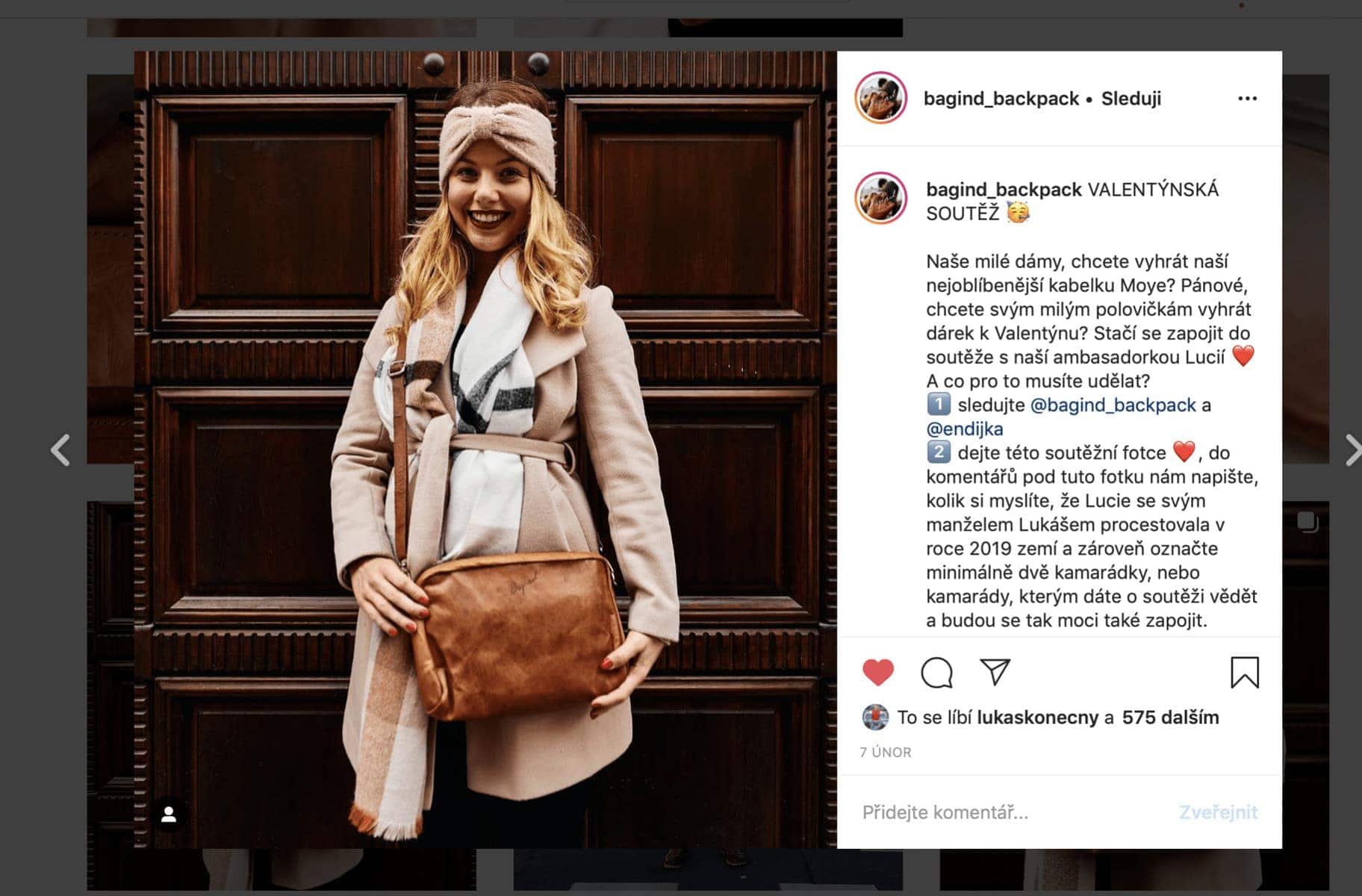 Súťaž o kabelku na Instagrame @bagind_backpack, zdroj: Instagram