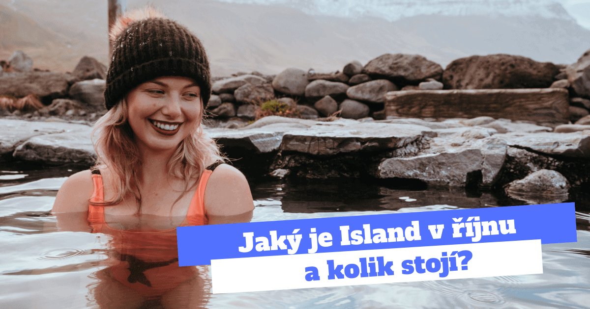 Slečna v termálnom jazierku na Islande