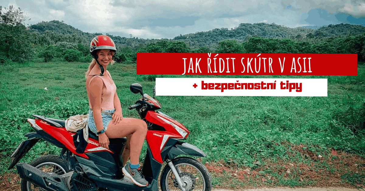 How to ride a scooter in Asia - Lucie on a scooter