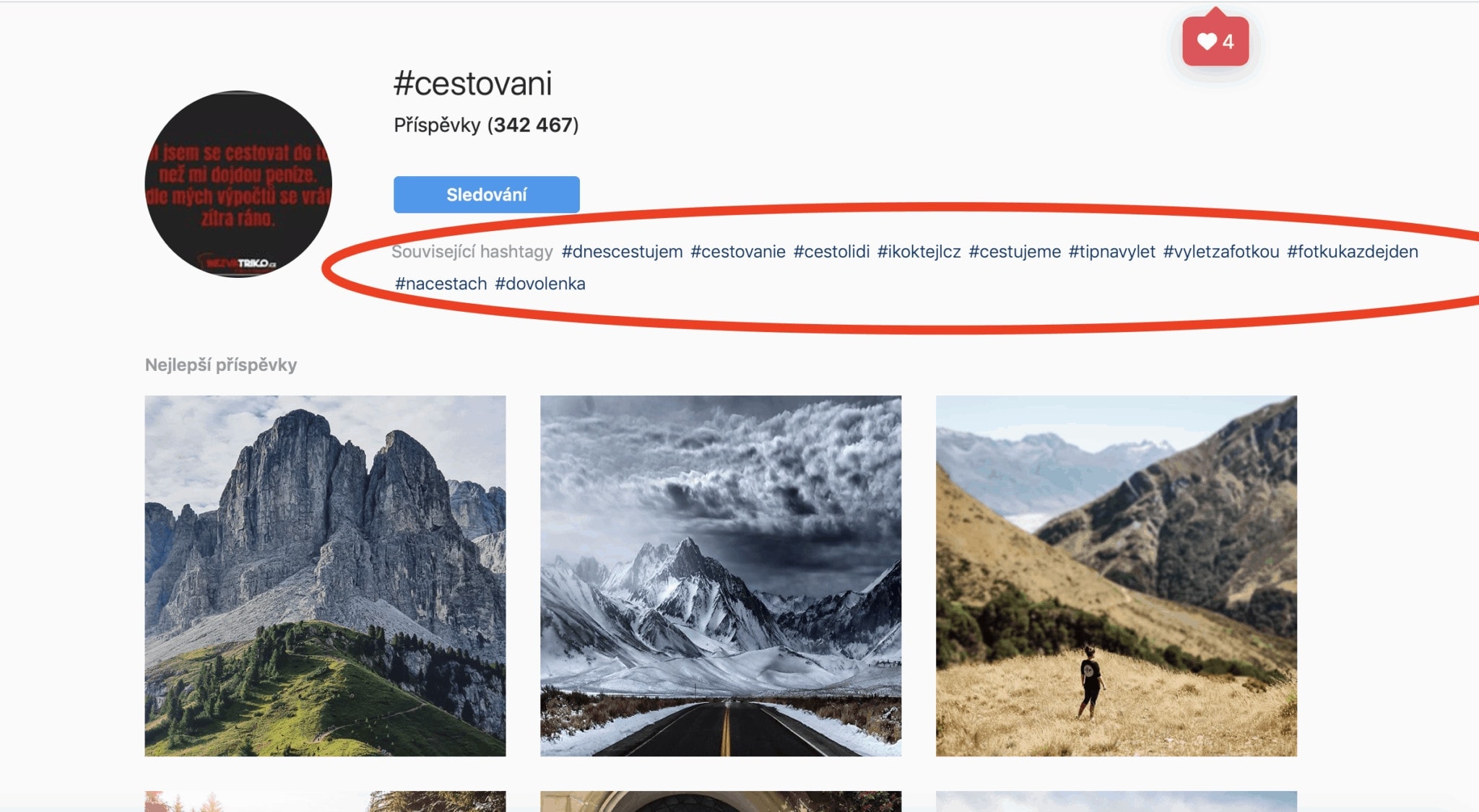 Používajte našepkávač priamo z Instagramu