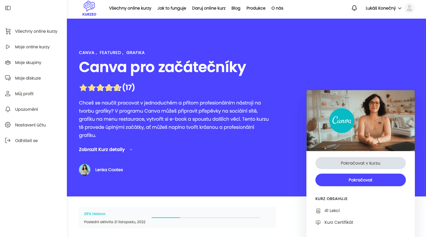 Kurs Canva na platformie Kurzeo