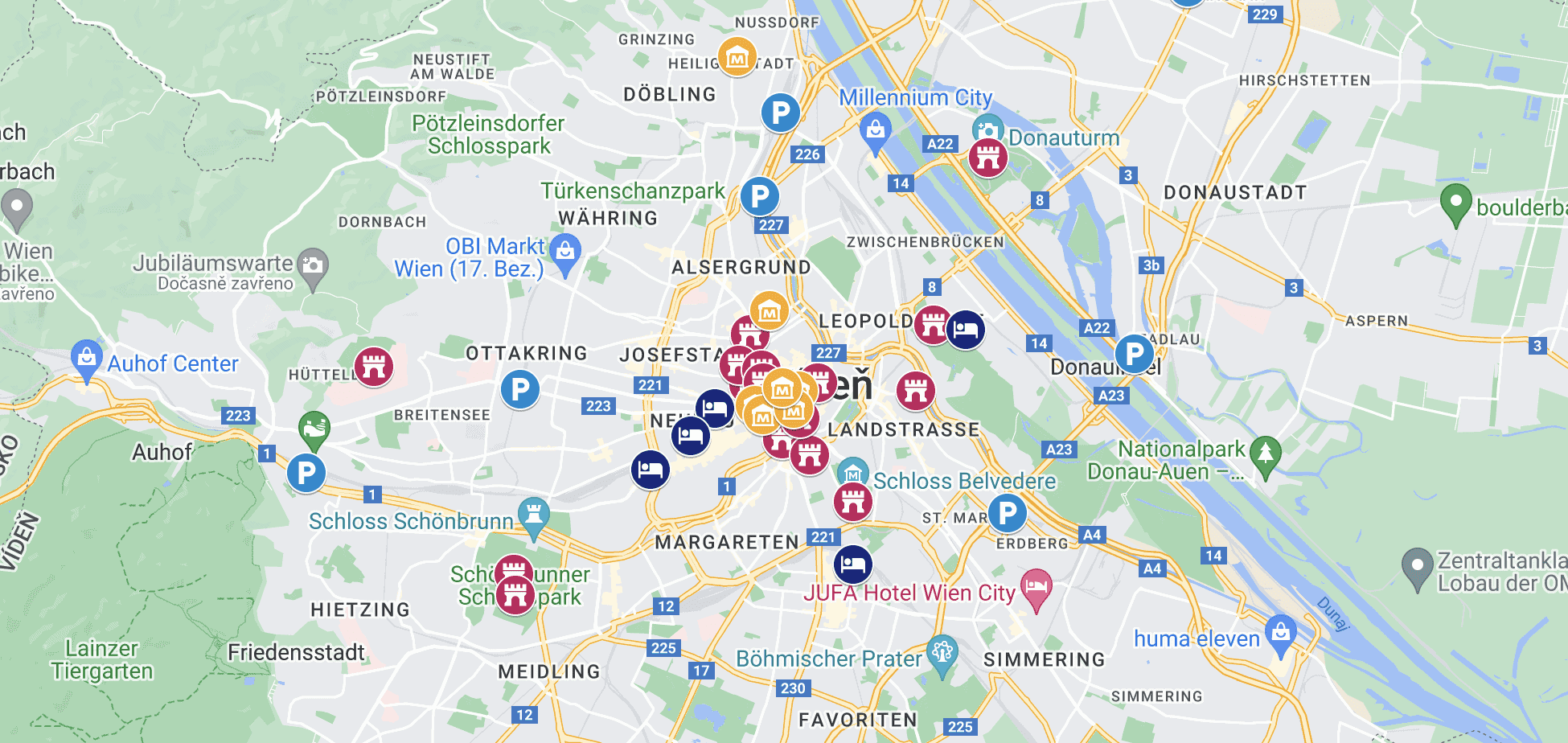 Mappa di Vienna da scaricare