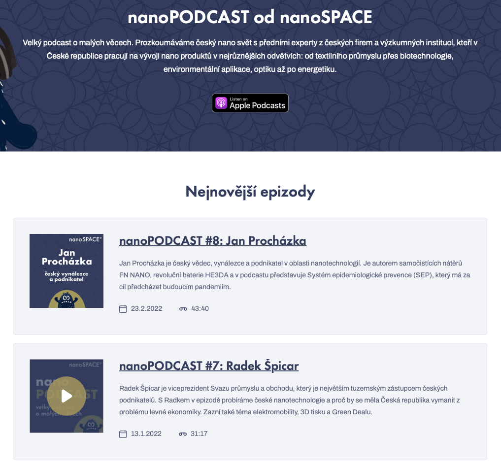 nanopodcast nanospace
