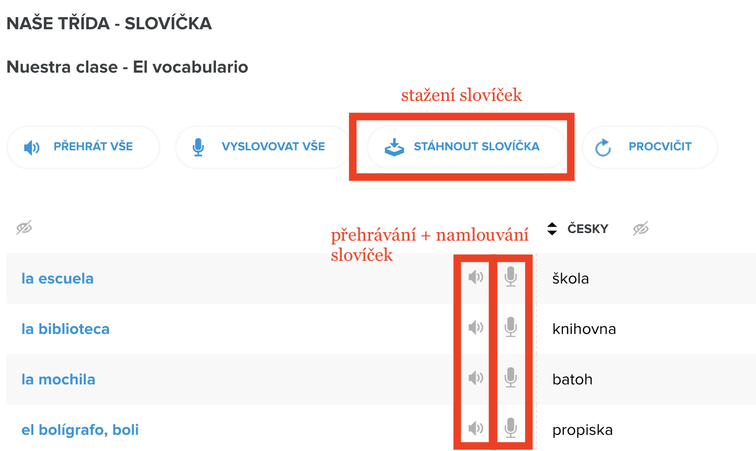 S Onlinejazyky můžete slovíčka poslouchat i vyslovovat