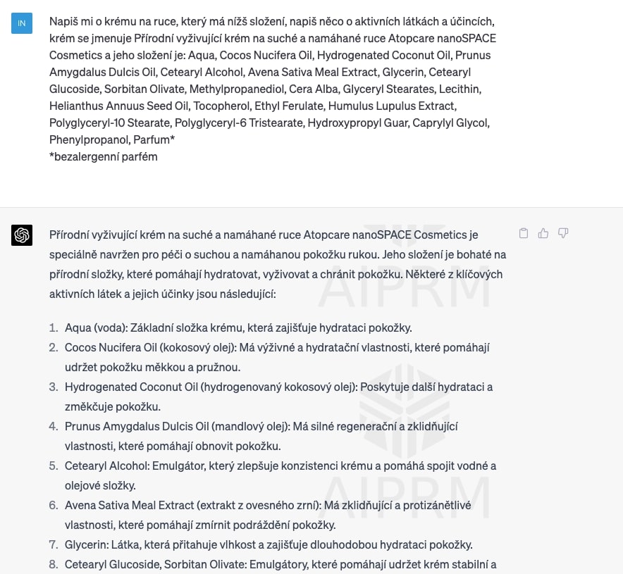 Popisky k produktům s AI