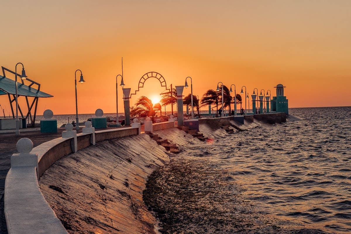 Jeden z nejkrásnějších západů v Mexiku jsme zažili právě tady v Campeche