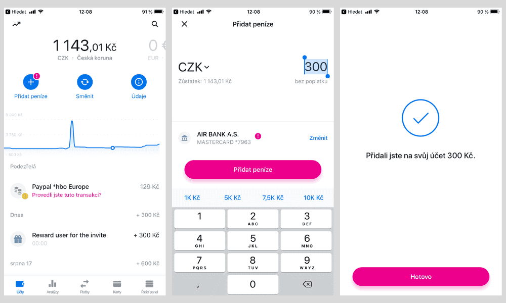 Dobitie účtu Revolut