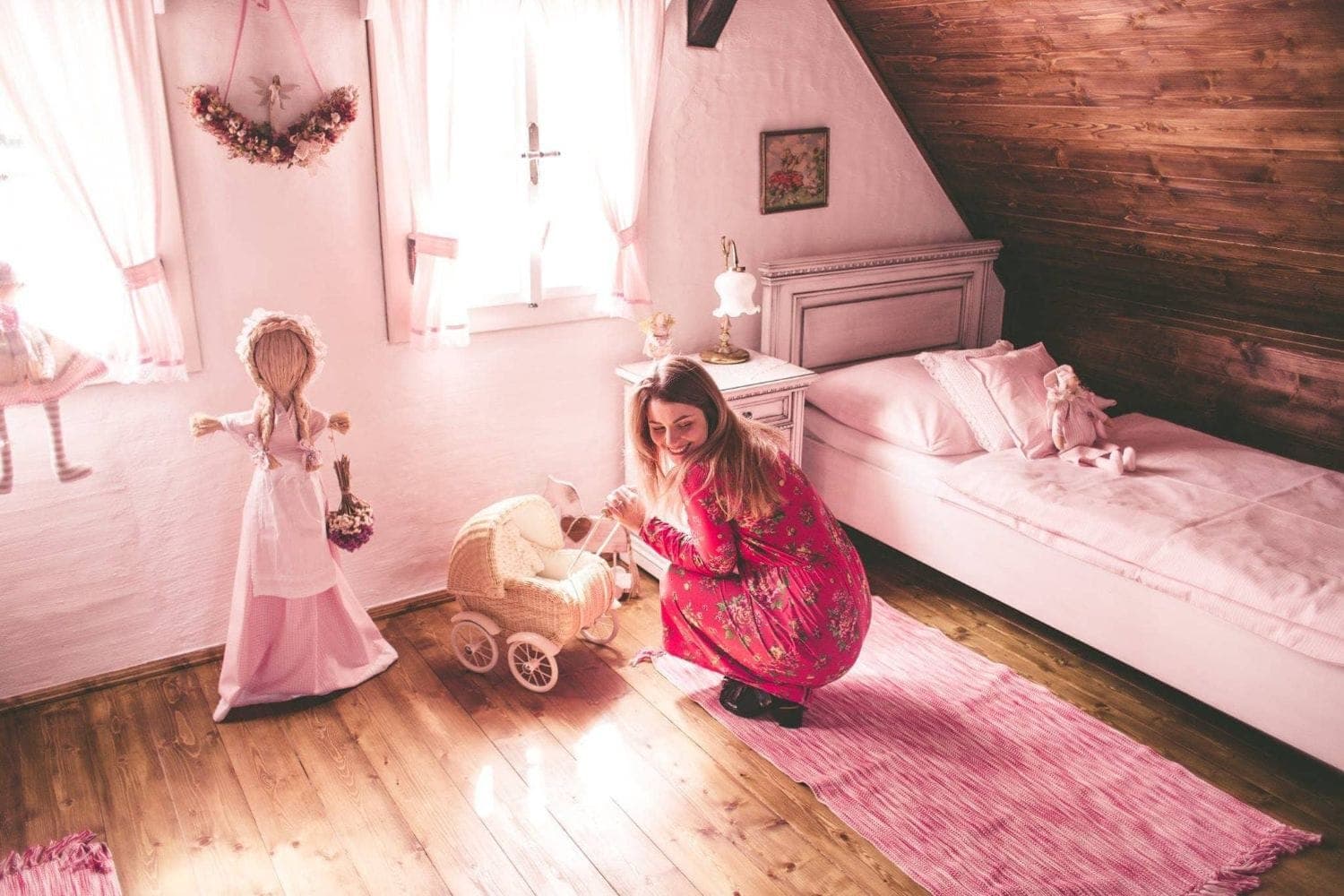 Roubenka Melánka chambre rose