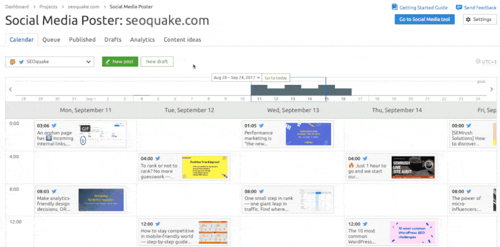 Post, Schedule and Analyze Your Social Media Content with Poster Tool |  Semrush