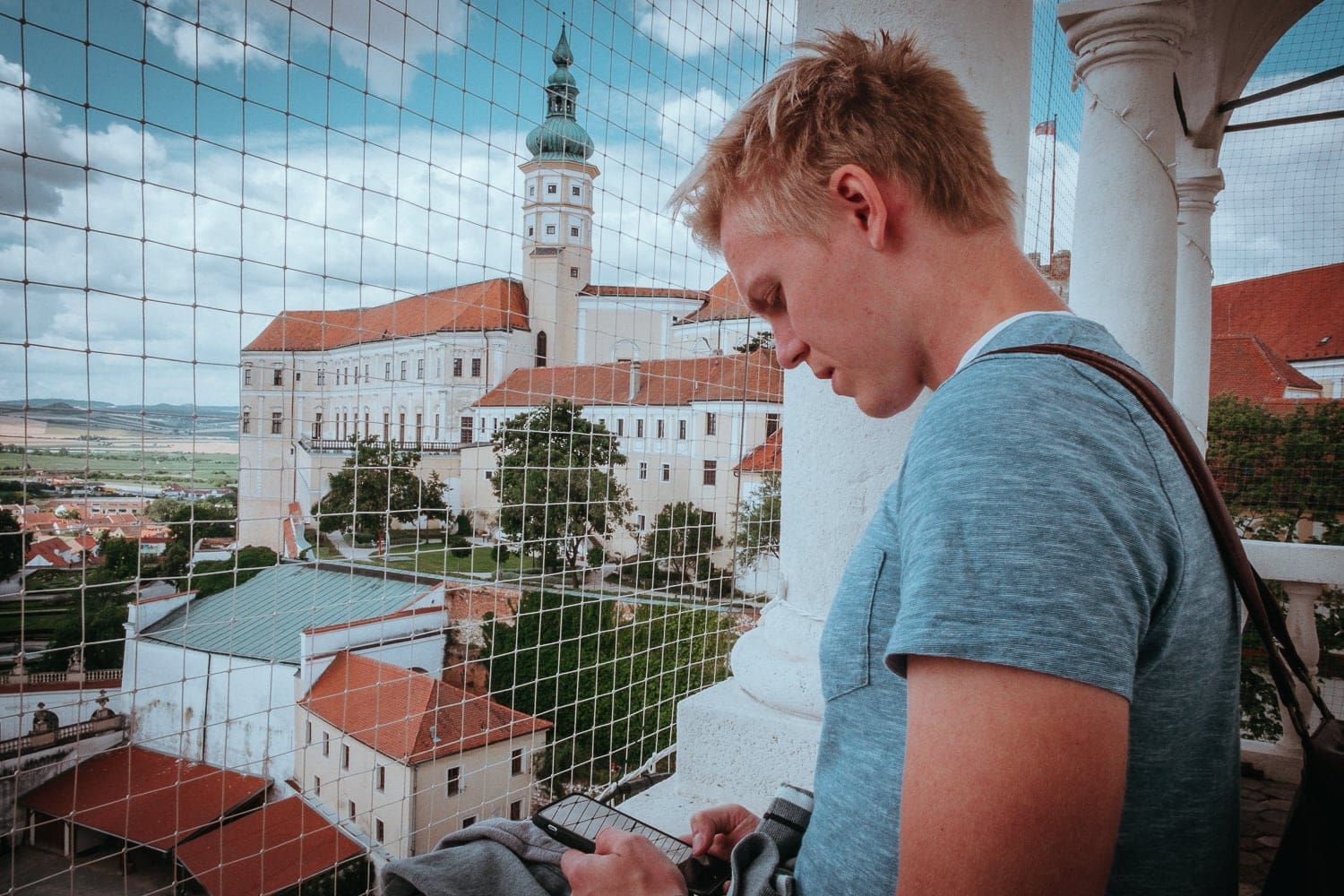 Vyhlídka z kostela v Mikulově