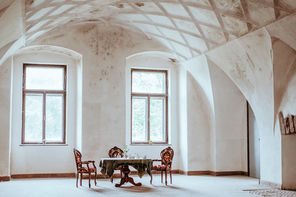 Château de Nová Bystřice à l’intérieur