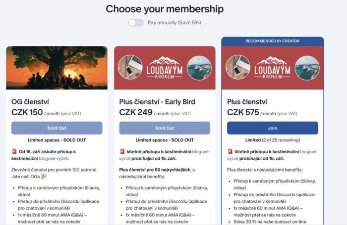 Patreon Loudavým krokem