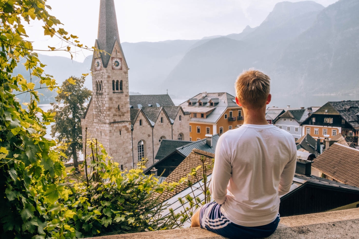 La famosa chiesa di Hallstatt