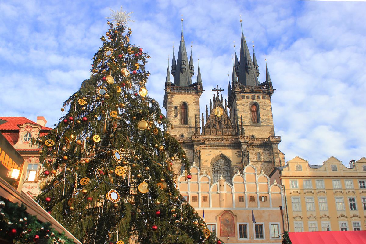 Old Town Square Christmas market Prague