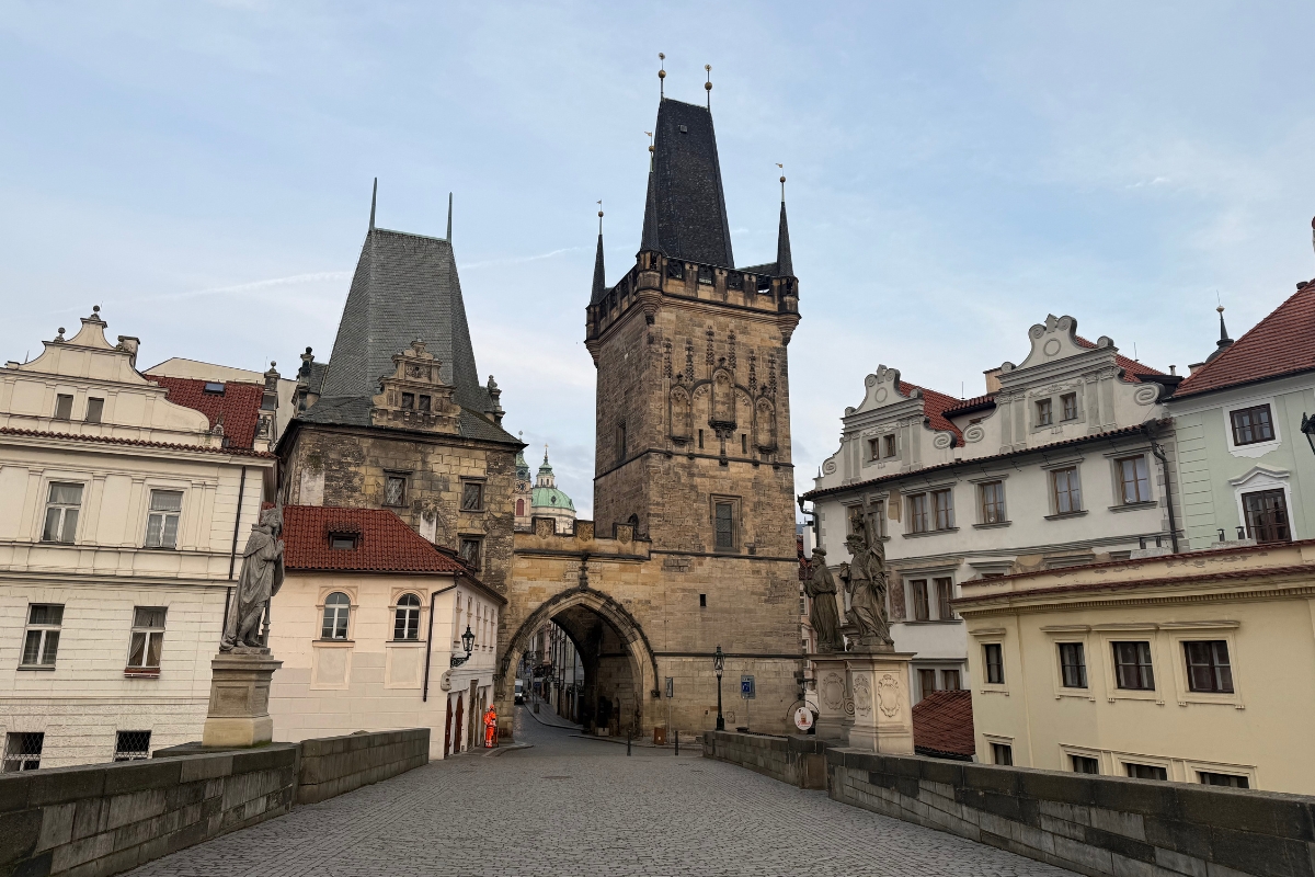 Charles Bridge is a minute away