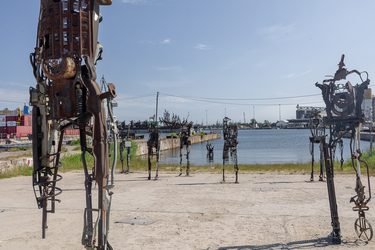 La parte industriale di Danzica, dove è possibile parcheggiare con un camper